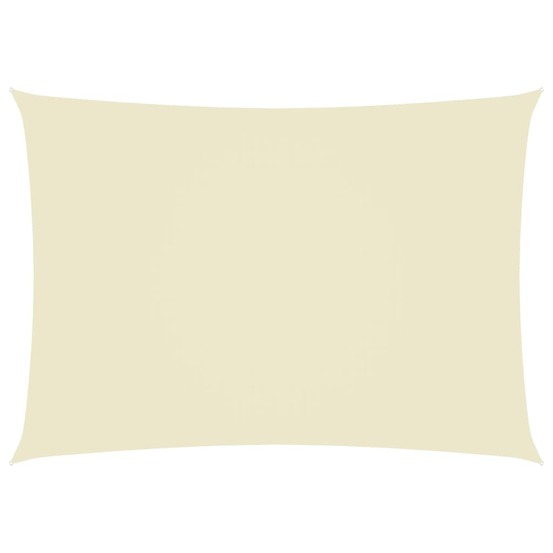 Voile toile d'ombrage parasol tissu oxford rectangulaire 3 x 5 m crème