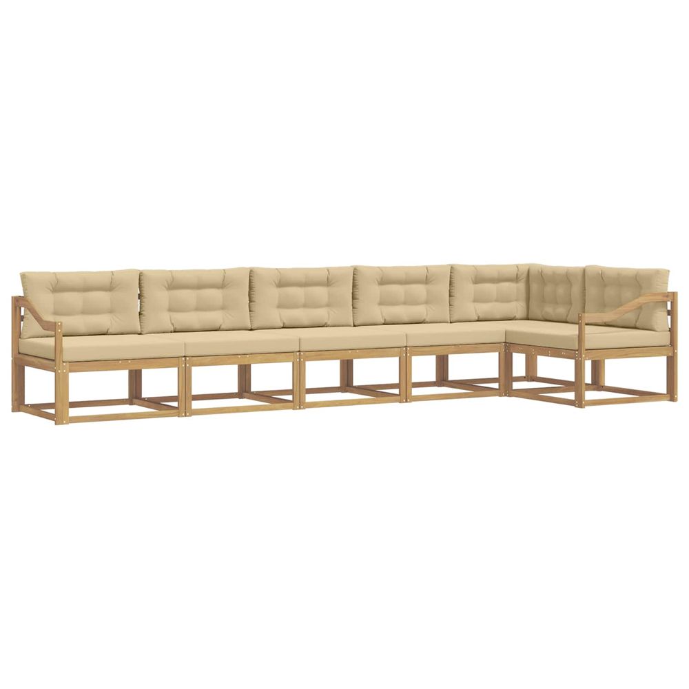 Ensemble de canapés d'extérieur 4 pc blanc et beige polyester