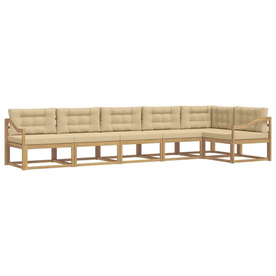 Ensemble de canapés d'extérieur 4 pc blanc et beige polyester