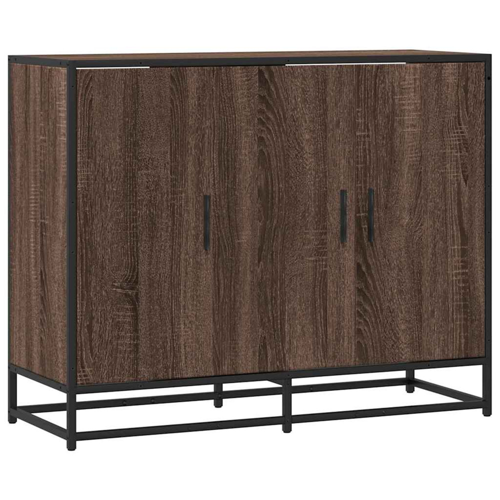 Buffet chêne marron 94x35x76 cm bois d'ingénierie