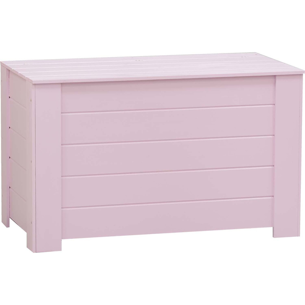 Coffre de rangement en pin 77 x 40 x 50 cm rose