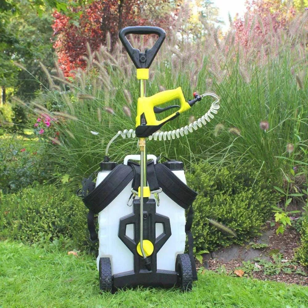 Pulvérisateur électrique rechargeable 15 l – avec chariot et harnais