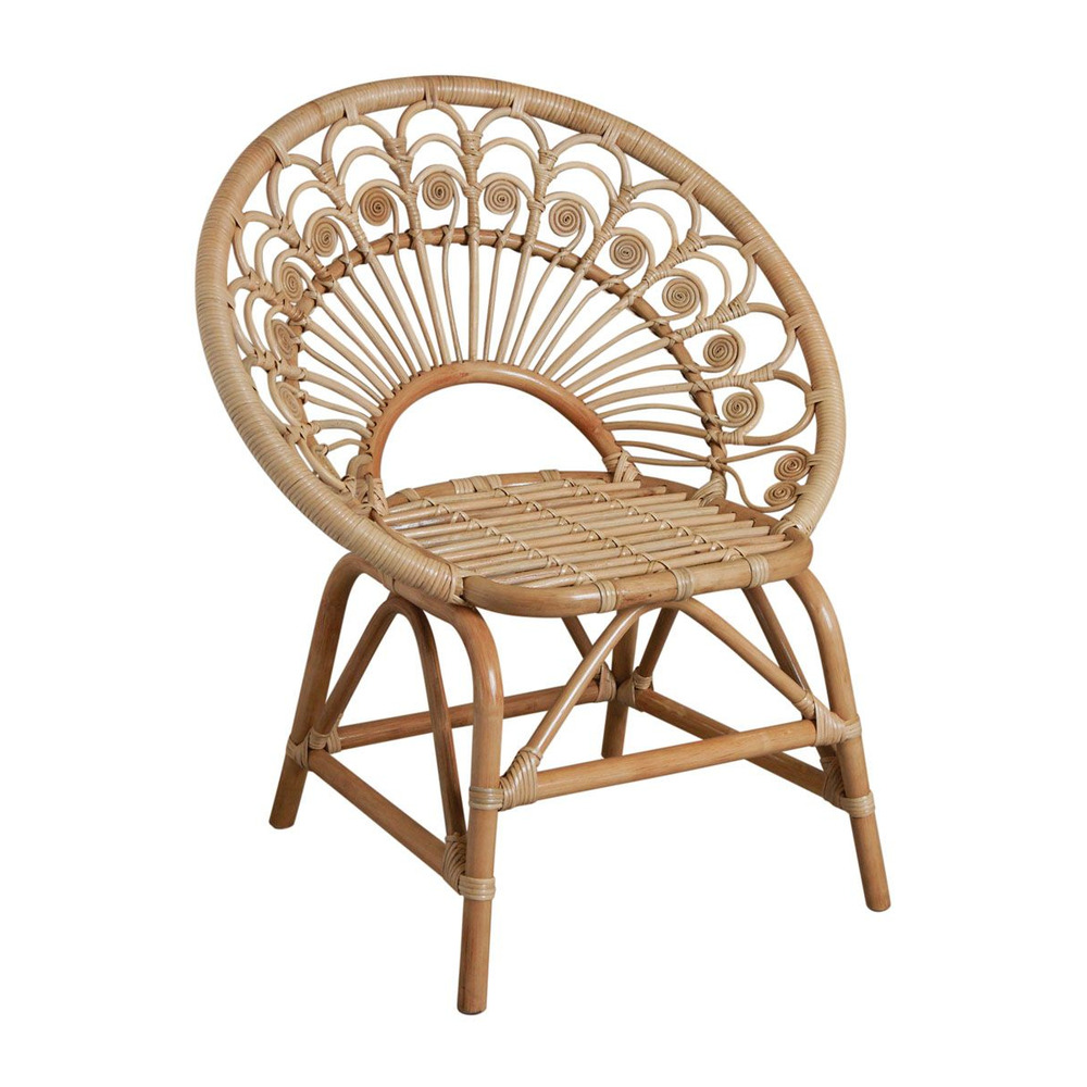 Fauteuil pétale en rotin naturel