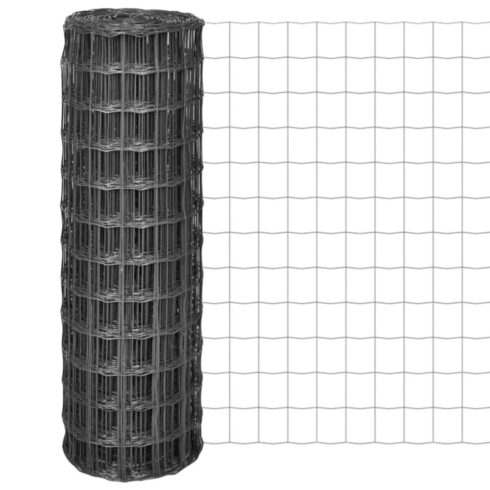 Clôture euro acier 10 x 1,2 m gris