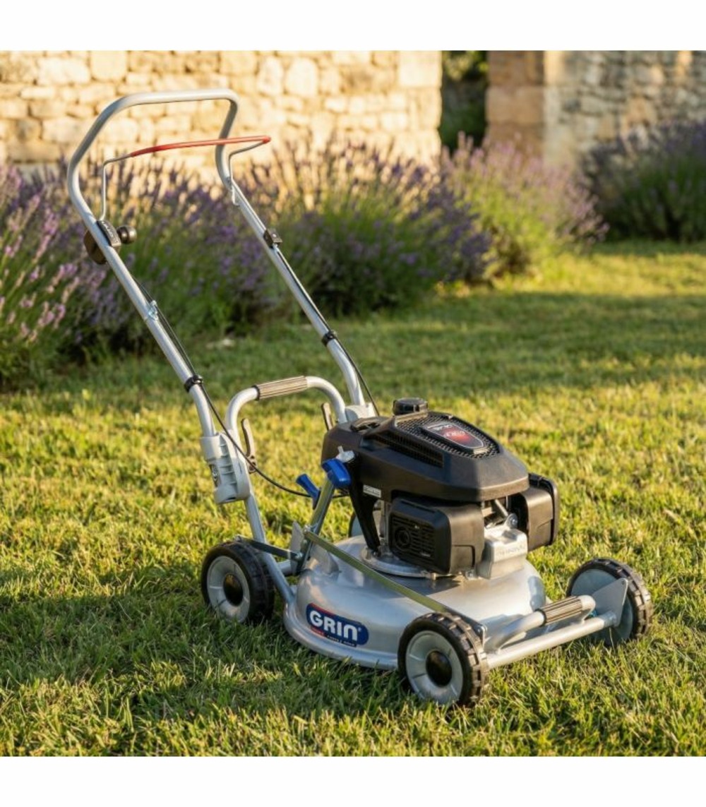 Tondeuse thermique 46 cm, moteur honda gcv170, 166 cm³, mulching ultra-fin - grin hm46-honda