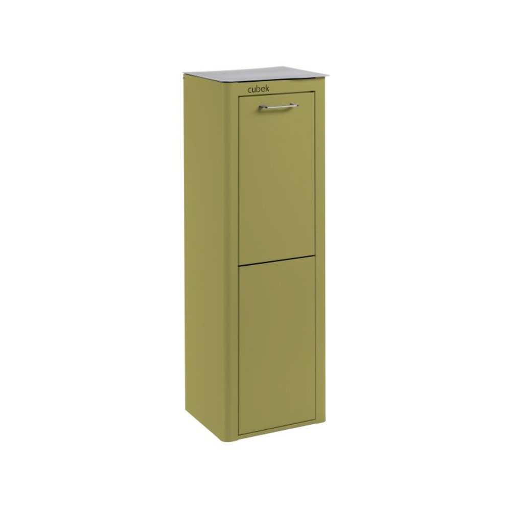 Poubelle cuisine de tri sélectif cubek, 2 compartiments de 20 litres.