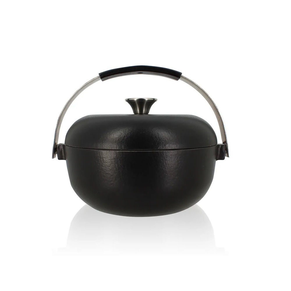 Cocotte ronde en fonte avec émail 24cm noir - 7930205