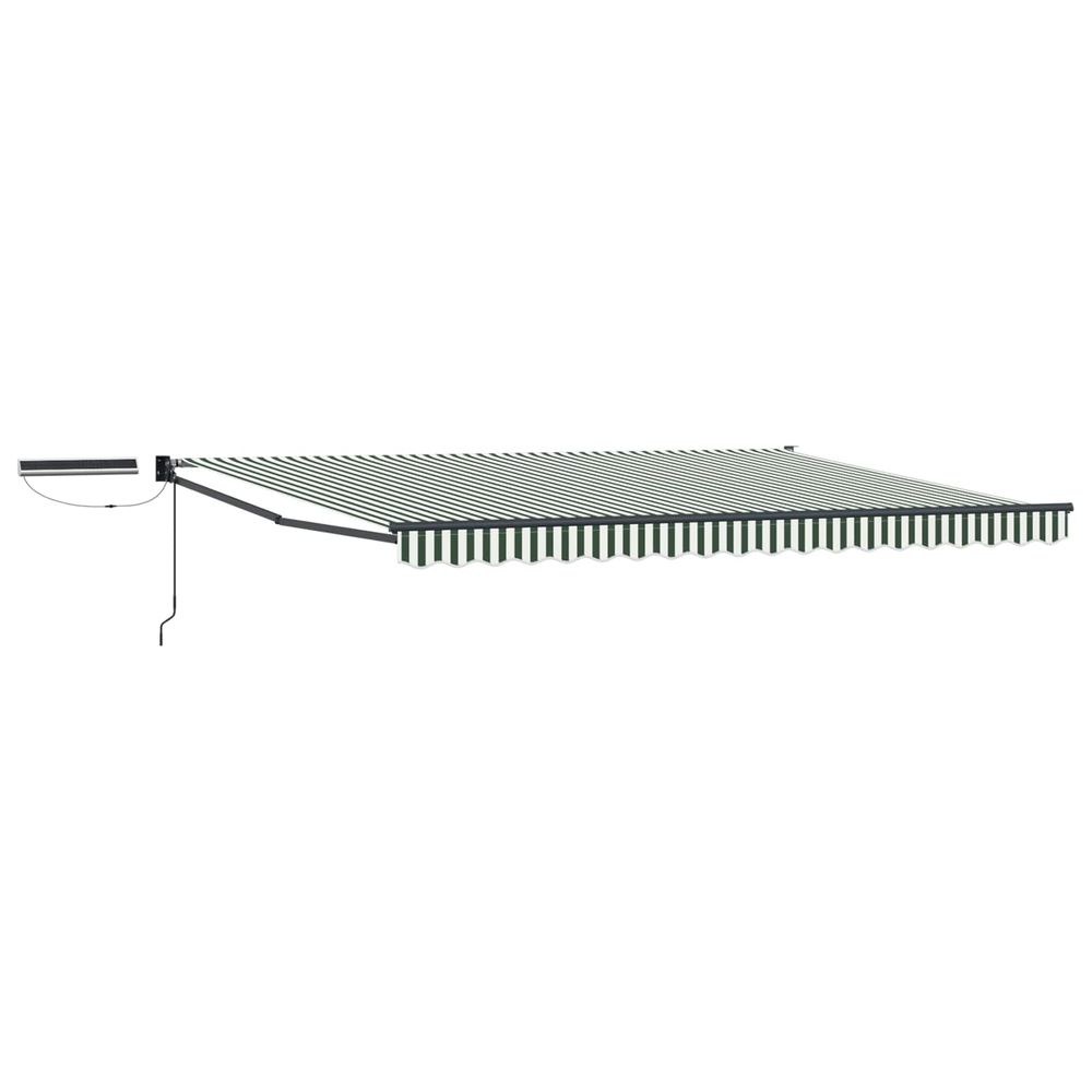 Auvent rétractable électrique vert, blanc, anthracite 5 x 3 m