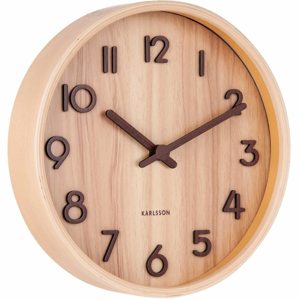 Horloge en bois pure 22 cm naturel