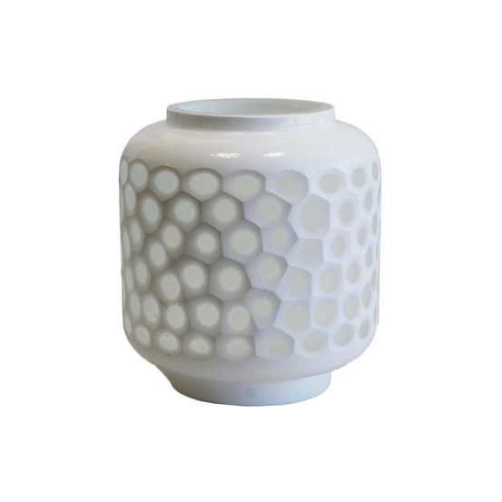 Photophore en verre blanc mat – ambiance cosy et lumineuse