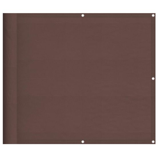 Écran de balcon marron 90x800 cm 100% polyester oxford