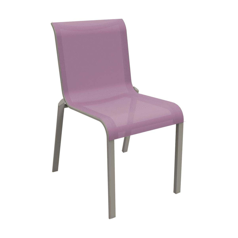 Chaises pour l'extérieur en aluminium cauro taupe, lilas