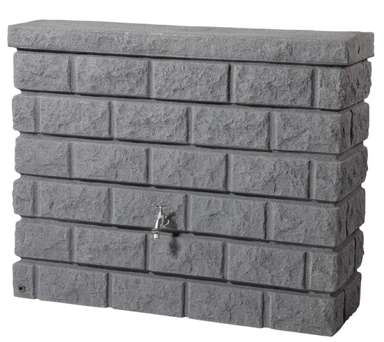 Cuve récupérateur à eau mur gris granite 400 l - 995180
