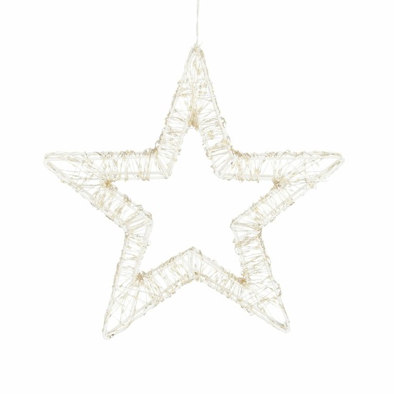 Luca lighting étoile suspendue avec lumières led blanc chaud - ø36 cm - métal - blanc