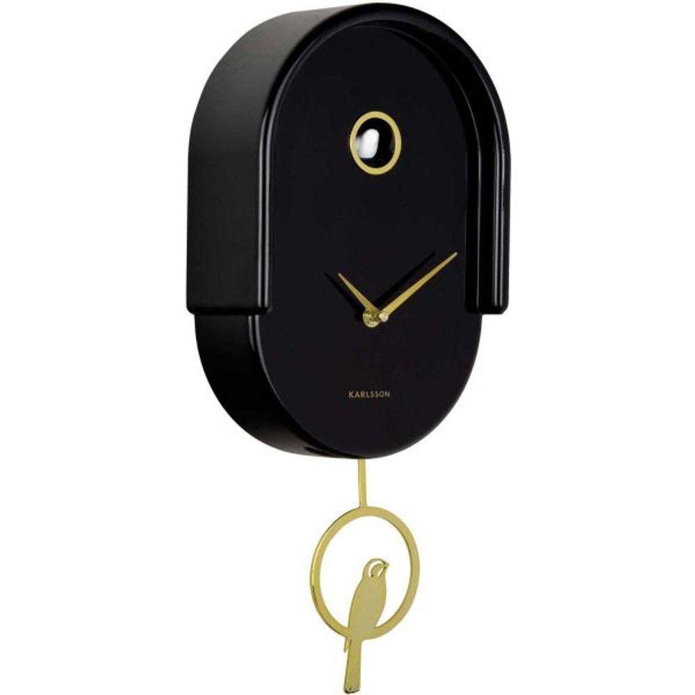Horloge murale en abs tweet noir