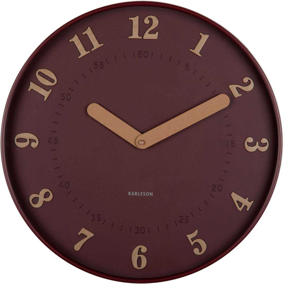 Horloge murale polypropylène amena rouge