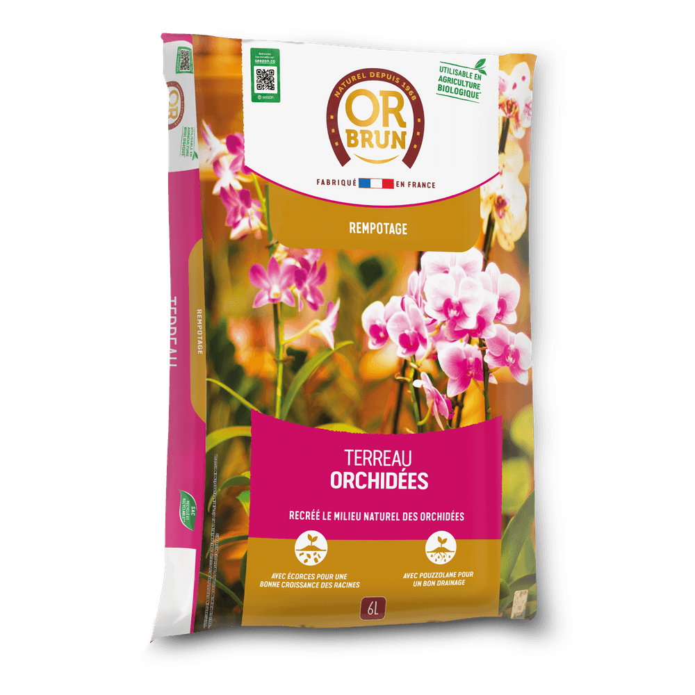 Obrtorc6u -terreau orchidées - 6l -favorise la croissance
