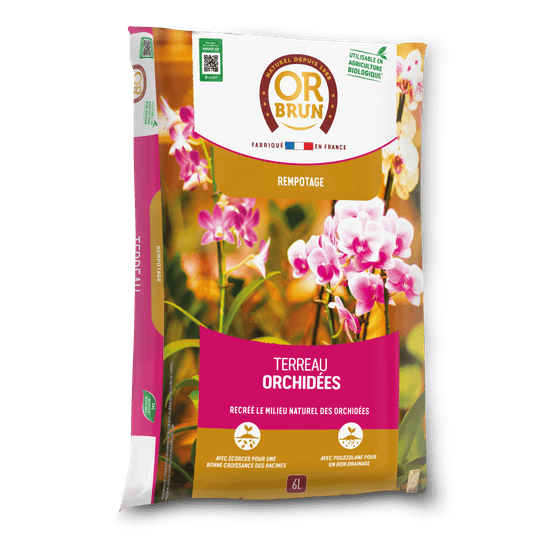 Obrtorc6u -terreau orchidées - 6l -favorise la croissance