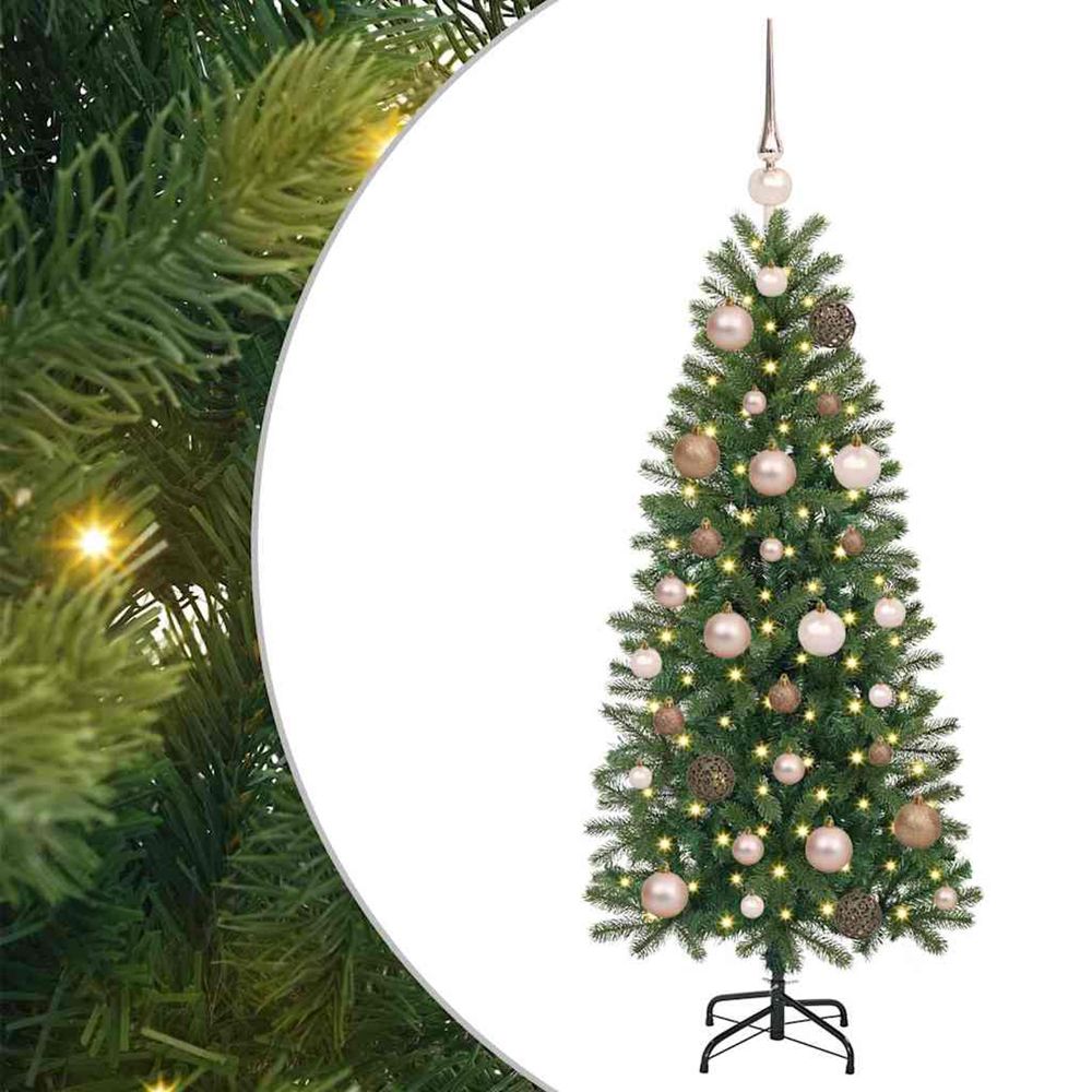 Sapin de noël artificiel vert 120 cm pe et pvc