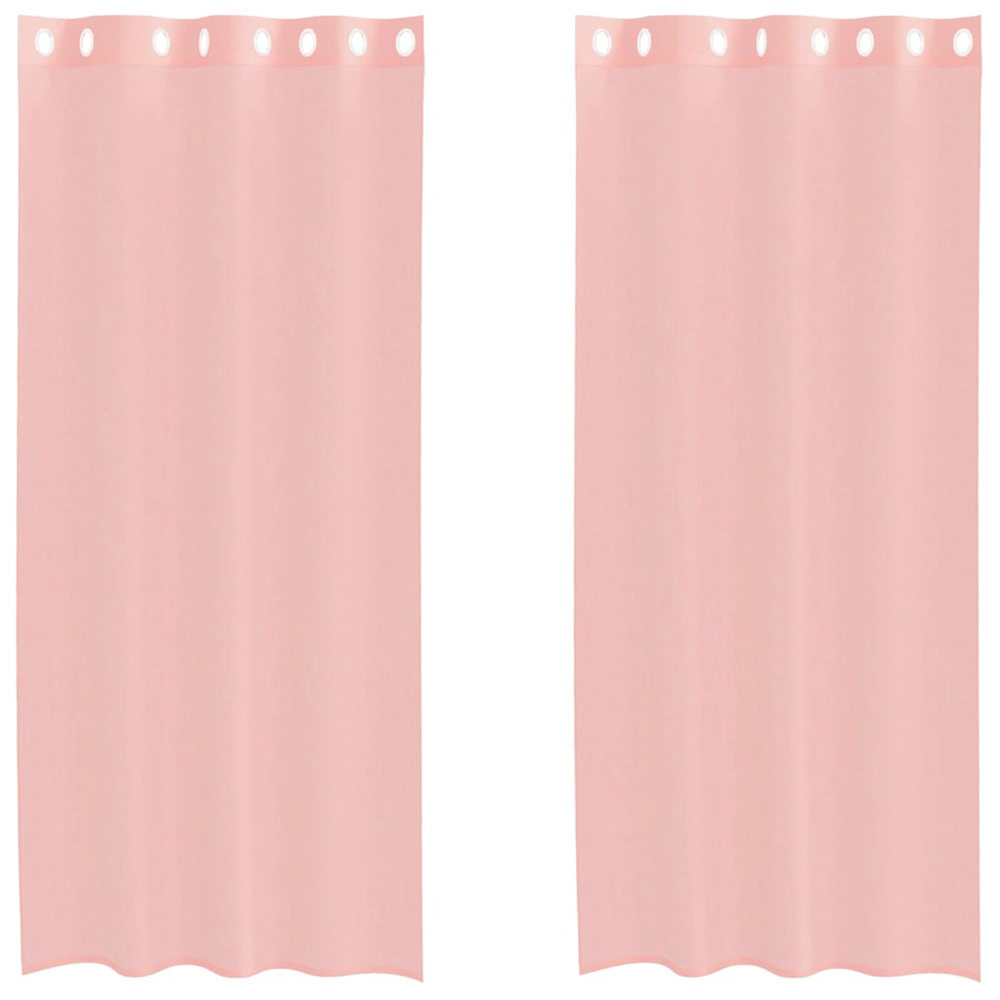 Rideaux en voile avec œillets 2 pcs rose 140x225 cm