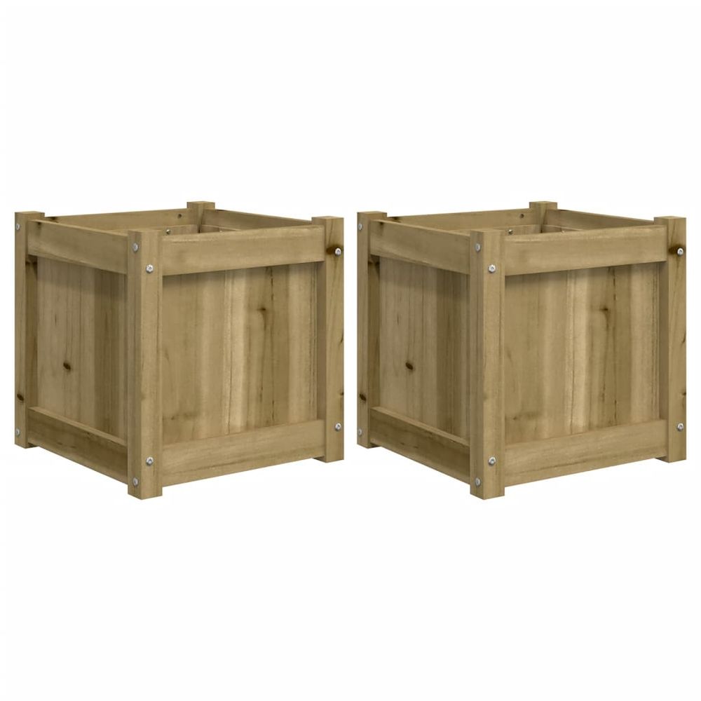Jardinières 2 pcs bois de pin imprégné
