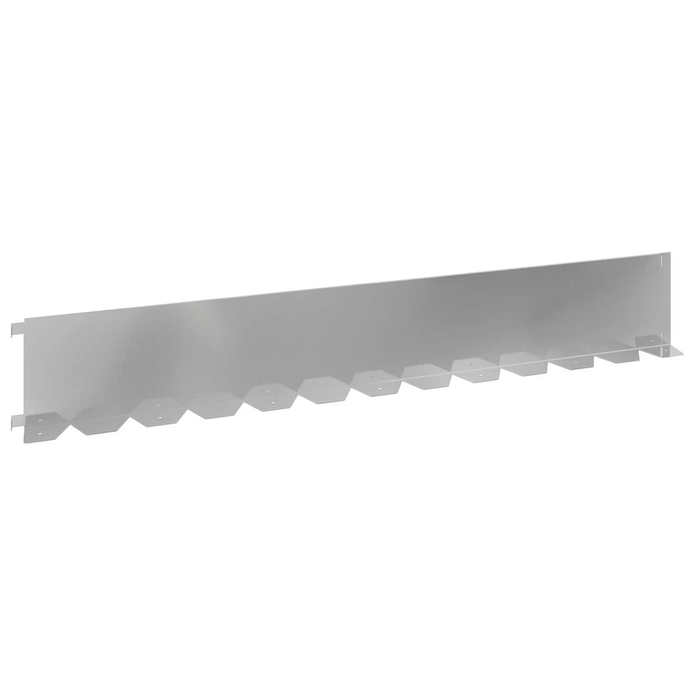 Bordure de pelouse 10 pc 102 x 15 x 4 cm acier argenté