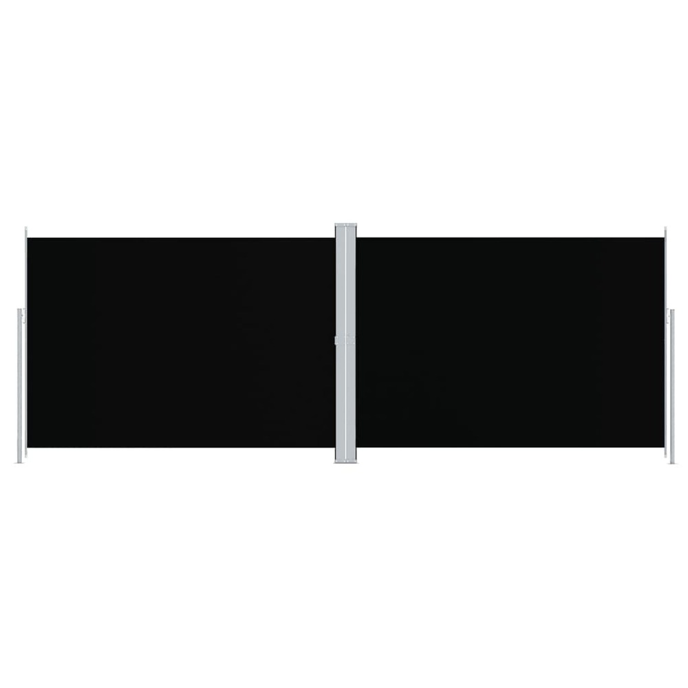 Auvent latéral rétractable noir 220x600 cm
