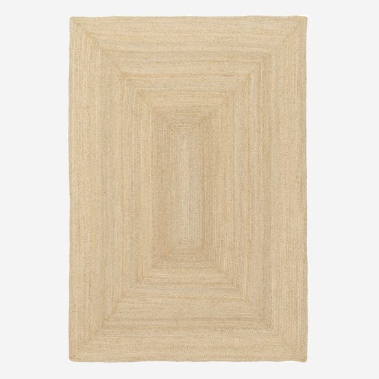 Tapis intérieur padma rectangulaire jute, naturel, différentes tailles, tissé plat