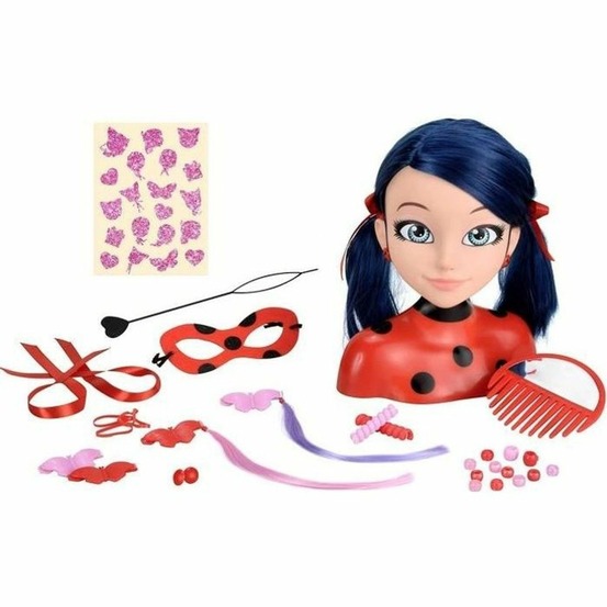 Tête à coiffer miraculous ladybug rouge - licence miraculous