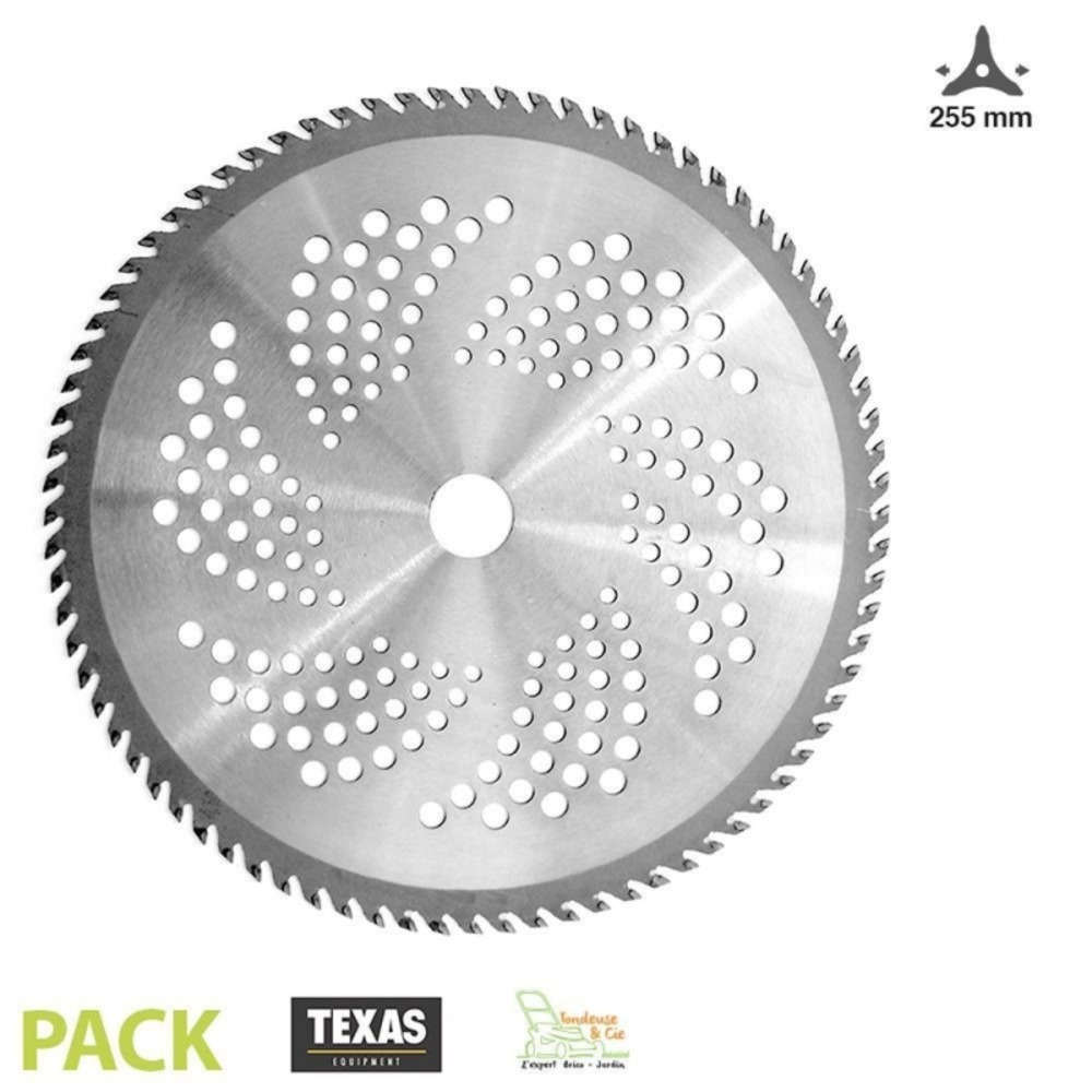 Disque 80 dents 255 mm texas pour débroussaillage intensif