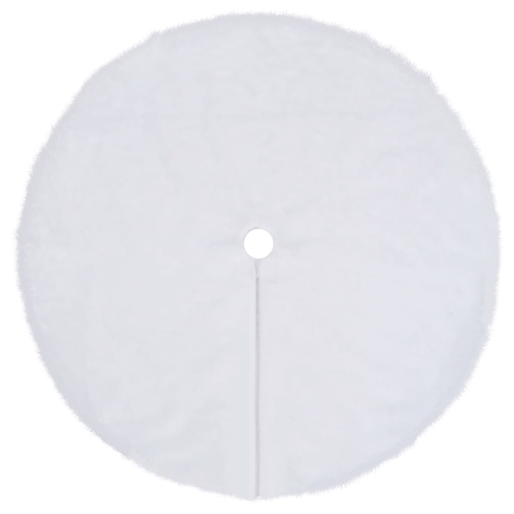 Jupe de sapin de noël blanc 122 cm fausse fourrure