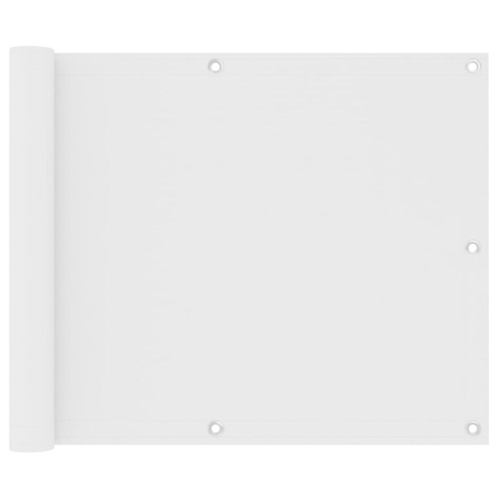 Écran de balcon blanc 75x500 cm tissu oxford