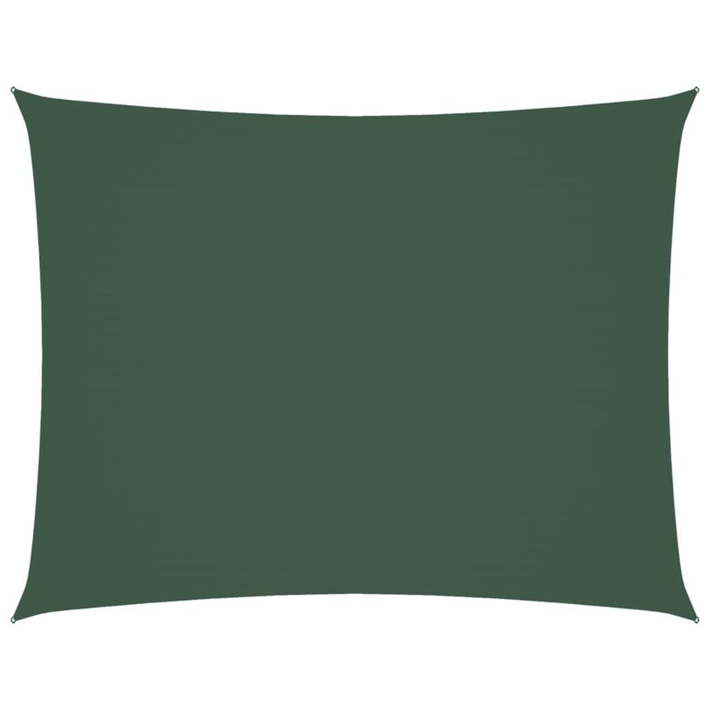 Voile de parasol tissu oxford rectangulaire 3,5x4,5m vert foncé