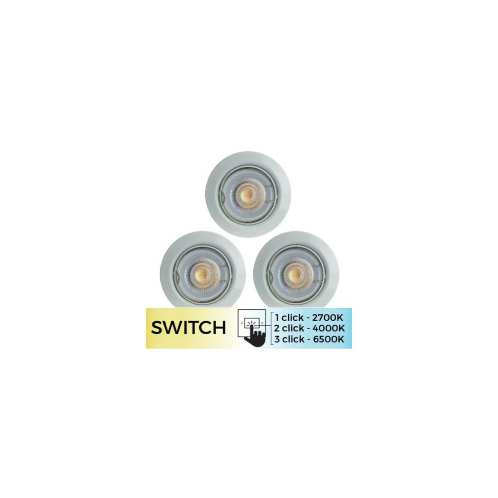 Lot de 3 spots encastrés 