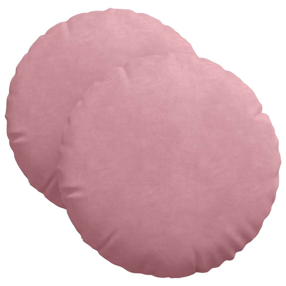 Coussins de siège 2 pcs rose ø 40 x 13 cm velours