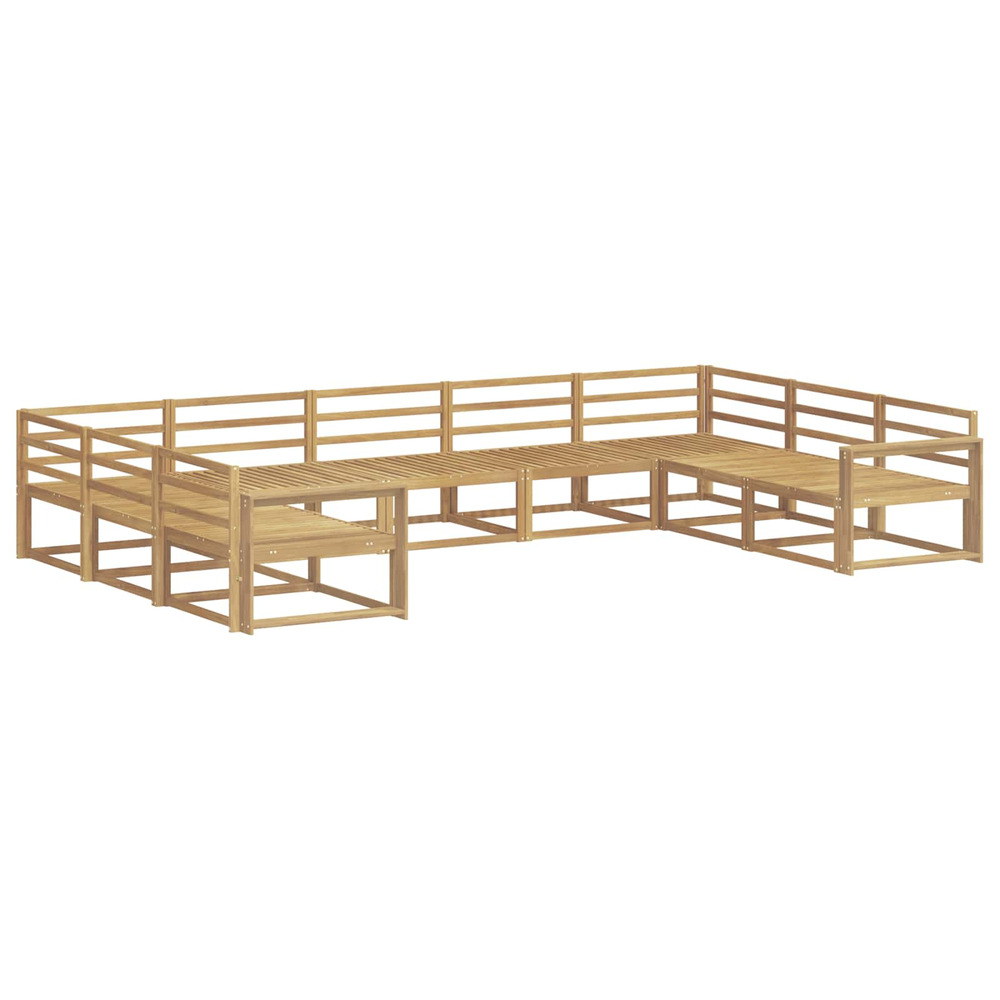 Ensemble de canapés d'extérieur 9 pcs blanc 404 x 251,5 x 73 cm