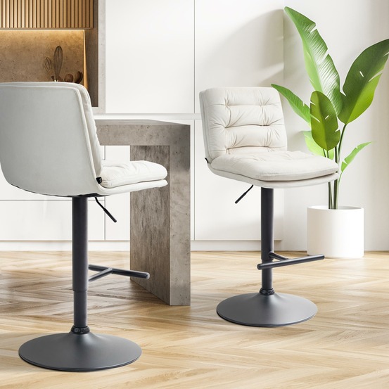 Tabouret de bar damar velours noir