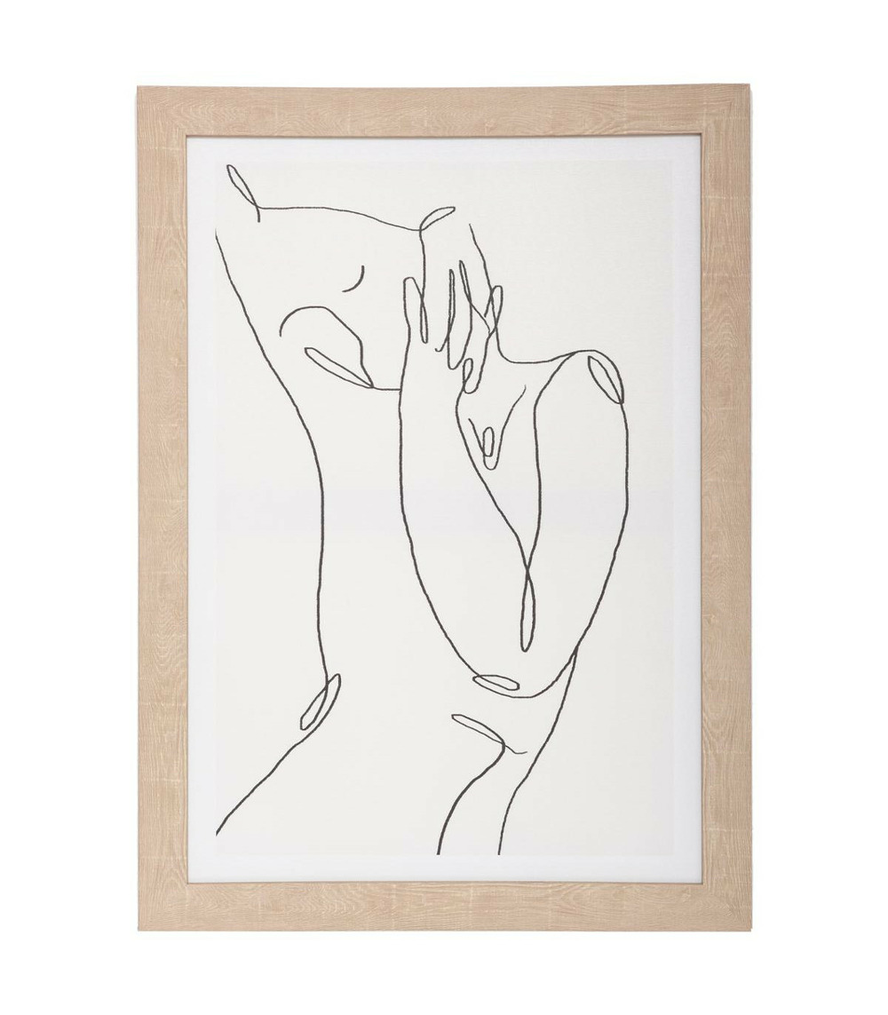 Tableau toile murale encadrée imprimée visage 50 x 70 cm