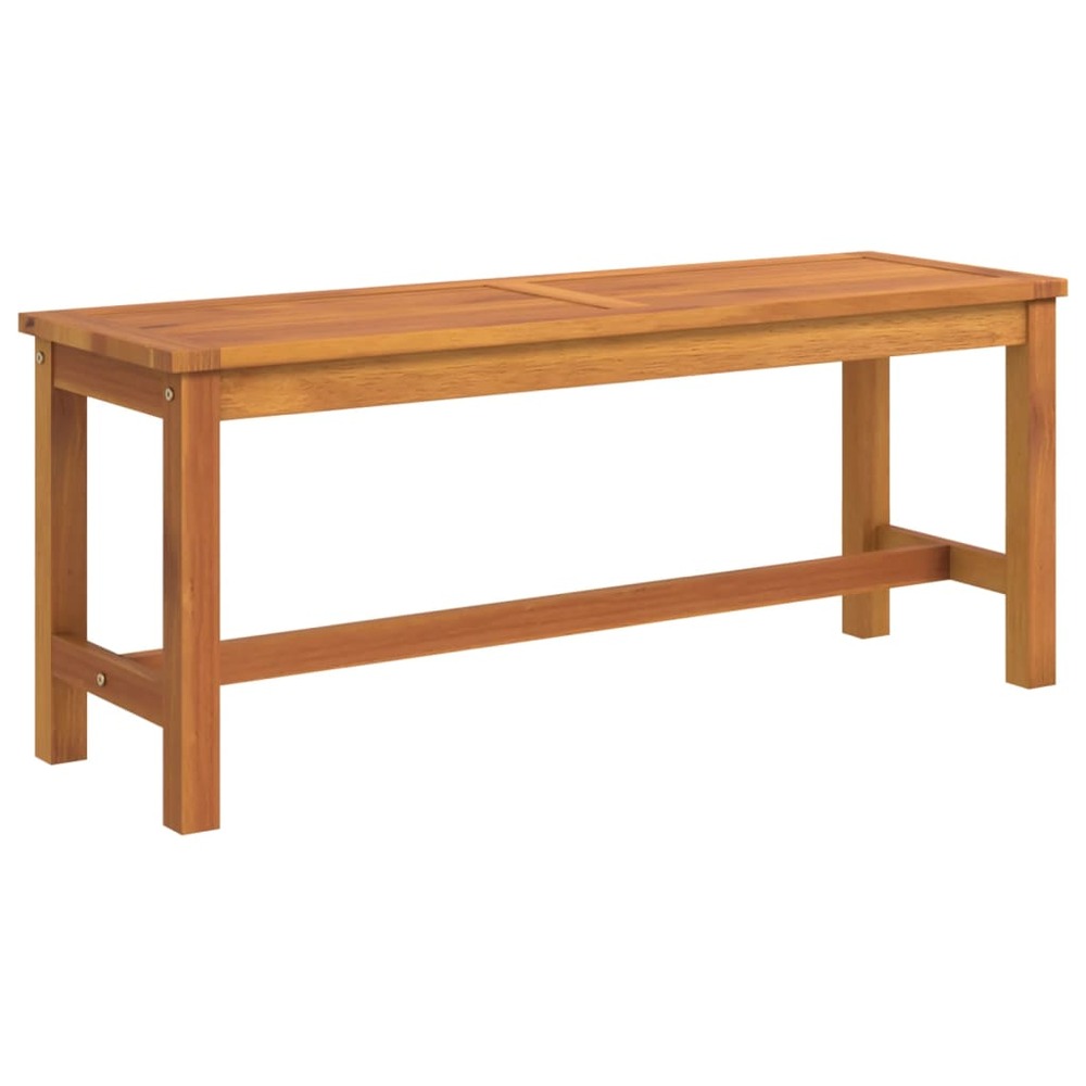 Banc de jardin meuble de patio d'extérieur terrasse 110 x 35 x 45 cm bois massif d'acacia