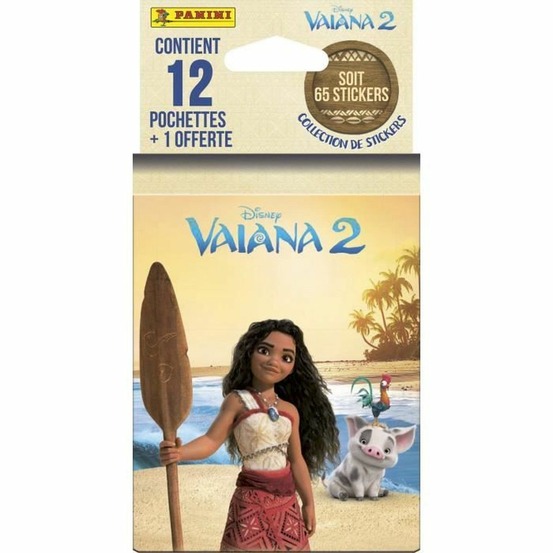 Blister vaiana 2 12 pochettes - 1 offerte - 65 stickers