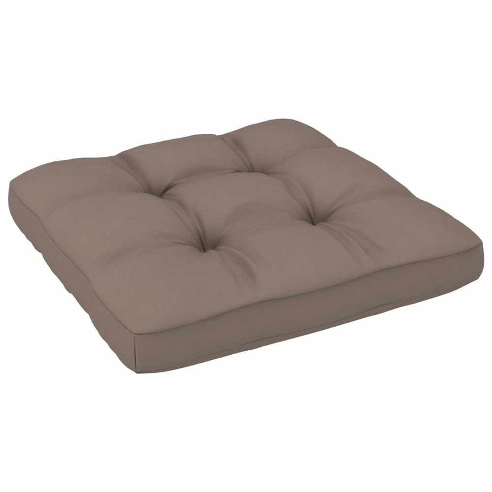 Coussin de palette taupe 70x70x12 cm tissu