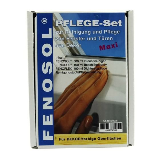 Nettoyant pvc couleur, kit entretien pvc couleur, fenoplast fenosol pflege-set maxi pour profils colorés