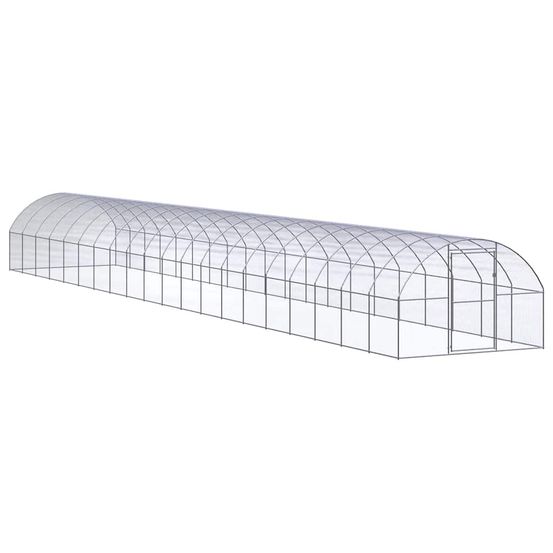 Poulailler extérieur acier galvanisé volière grillagée jardin 3x20x2 m