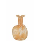 Vase en verre beige 14x14x23 cm