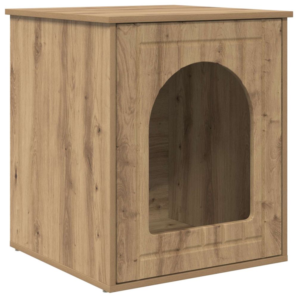 Maison pour chat chêne artisan 53 x 52 x 62 cm