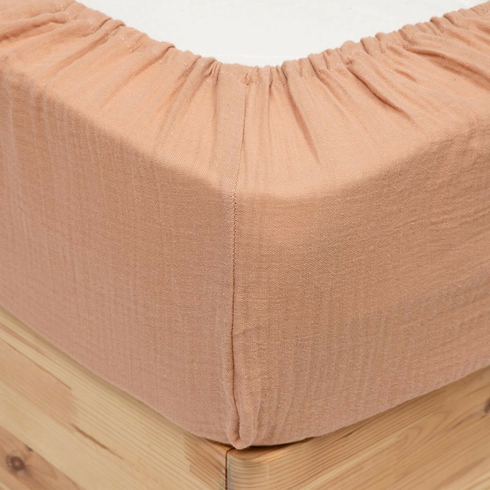 Drap housse en gaze de coton 