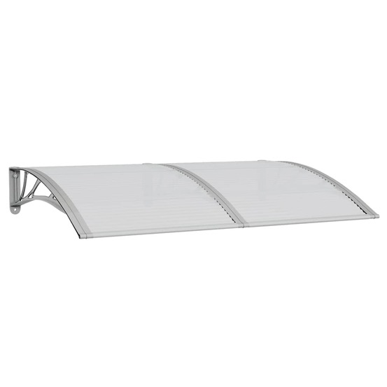 Auvent de porte gris 150x100 cm polycarbonate