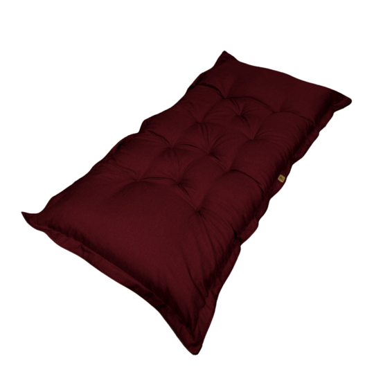 Futon xxl en lin matelas de sol 195x100cm - prune