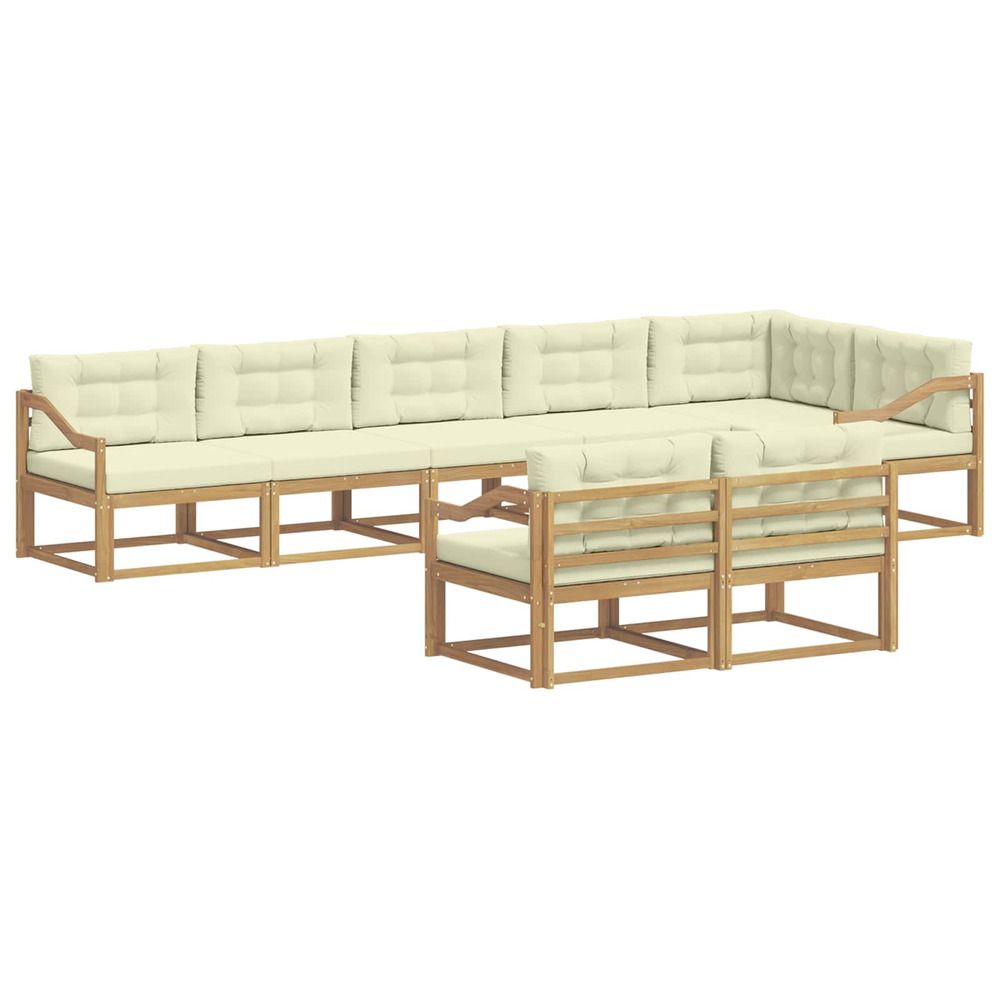 Ensemble de canapés d'extérieur 6 pc blanc et crème polyester