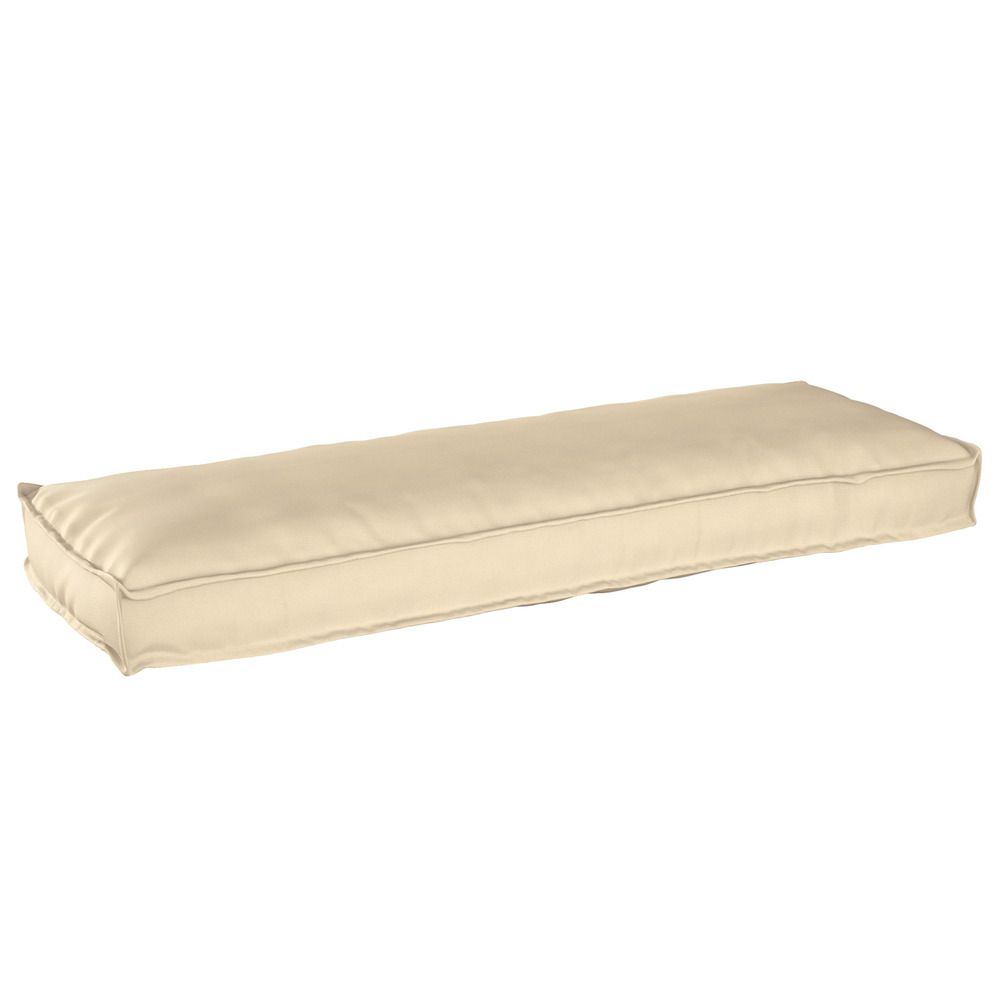 Coussin pallet pour banc beige 120x40x8 cm tissu oxford